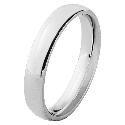 4mm Domed Sterling Silver Wedding Band, Heavy Comfort-Fit Style