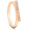 Pompeii3 1/10CT Bar Diamond Ring 14K Rose Gold - 2 of 4