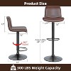 Adjustable Bar Stool Set of 2, Counter Height Swivel Bar Stools with Back and Footrest, for Kitchen Counter Island,Bar, Dining - 2 of 4
