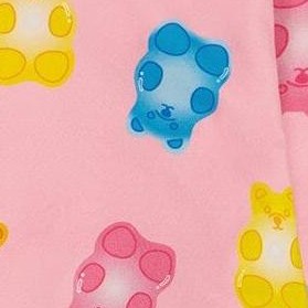 pink multicolored gummies