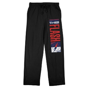 The Flash Title and Lightning Bolt Men's Black Sleep Pants - 1 of 3