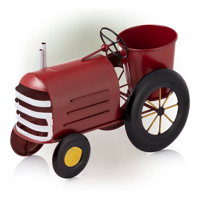 7&#34; Planter Novelty Tractor Red - Alpine Corporation, 3 of 7
