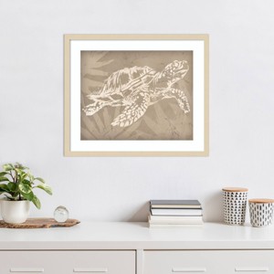 Amanti Art Batik Sea Turtle I by June Erica Vess Framed Wall Art Print - 1 of 4