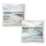 Americanflat Midnight Clear I and Midnight Clear II by PI Creative Art Set of 2 Throw Pillows