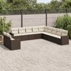 vidaXL Garden Sofa Set Brown, Cream White - 2 of 4