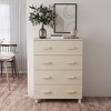 vidaXL HAMAR Honey Brown Sideboard - 31.1"x15.7"x40.7" Solid Pine Wood and MDF Construction - Home Storage Solution with Four Drawers - 2 of 4