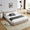 NicBex Queen Size Upholstered Bed Frame with Thick Fabric Headboard,Tufted Grounded Platform Bed Frame,No Box Spring Needed,Easy Assembly,Black/White - 3 of 4