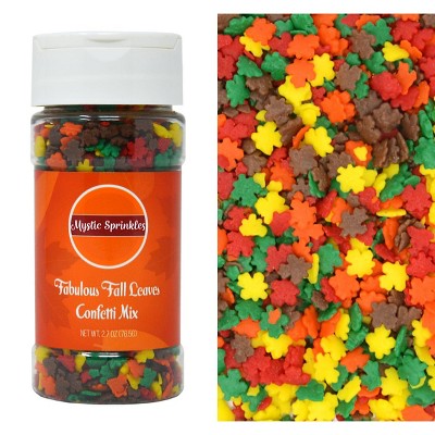 Mystic Sprinkles Fabulous Fall Leaves Confetti Mix 2.7oz Bottle