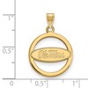 Black Bow Jewelry 14k Yellow Gold Plated Sterling Silver Mississippi Rebels NCAA Small Pendant - 2 of 3