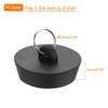 Unique Bargains Rubber Flexible Bathtub Sink Drain Stoppers with Hanging Ring 6 Pcs - 2 of 4