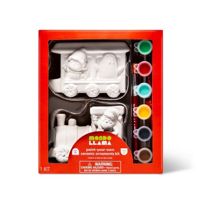 2pk Paint Your Own Ceramic Ornament Kit - Mondo Llama™