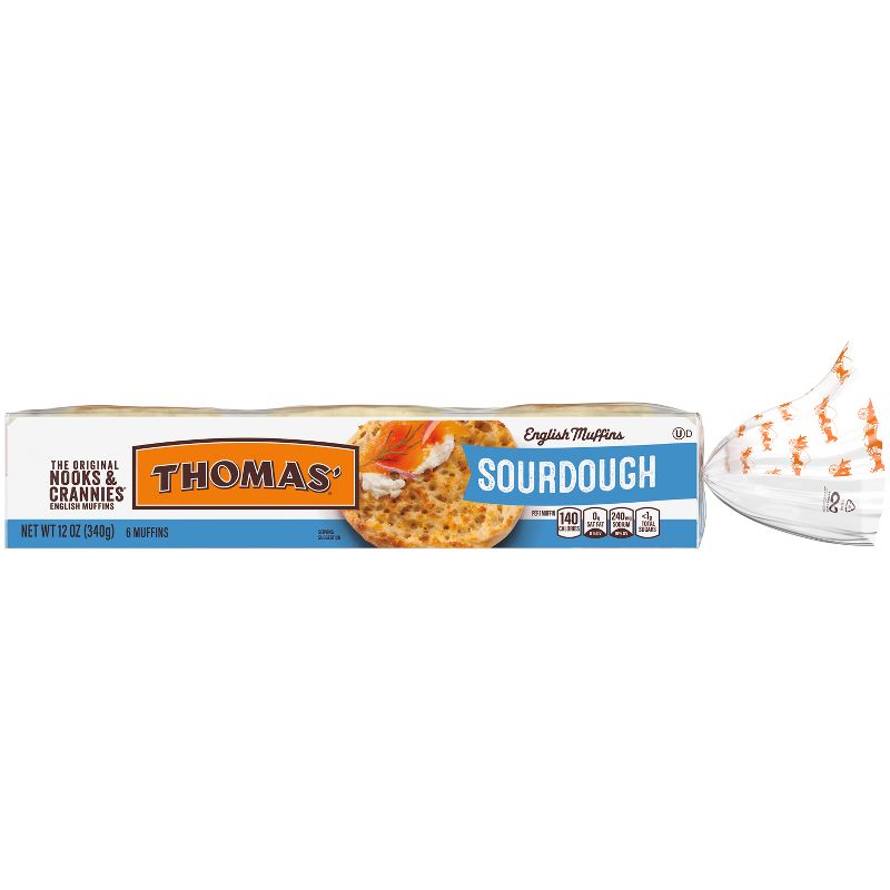 Thomas&#39; Sourdough English Muffins - 12oz/6ct, 6 of 10