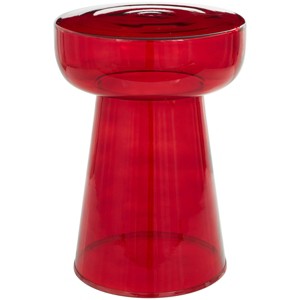 Olivia & May Glass Modern Pedestal Accent Table - 1 of 4