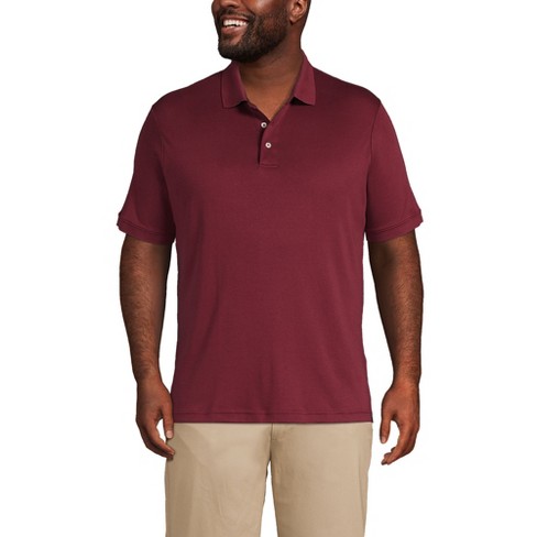 Lands' End Men's Big And Tall Short Sleeve Super Soft Supima Polo Shirt -  4x Big Tall - Rich Burgundy : Target