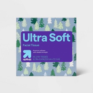 Holiday Ultra Soft Facial Tissue - Pine Trees - 65ct - up&up™ - 1 of 4