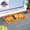 28" x 16" Monogram Coir Mat, Letter  "L" - 4 of 4