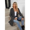 Women's Ribbed Long Sleeve Knit Cardigan with Pockets - 2 of 4