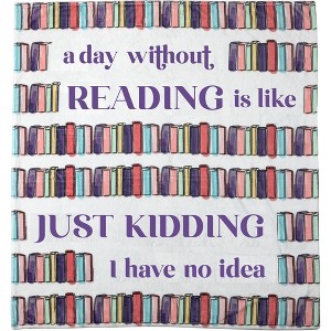 Pavilion Gift Company - Without Reading - 50" x 60" Royal Plush Blanket - Throw Blankets - 1 of 4