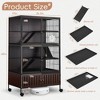 60" 3-Level Ferret Cage w/Wheels - Multi-Level Small Animal Habitat for Chinchillas/Guinea Pigs/Rats, Lockable Doors & Storage, Black - 2 of 4