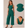 Allegra K Women's Elegant Sleeveless Backless Cutout High Waist Wide Leg Romper Jumpsuits - 2 of 4