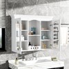 TiramisuBest Wall Mounted Medicine Cabinet, Bathroom Wall Cabinet with 2 Glass Doors,Over The Toilet Space Saver Storage Cabinet - 4 of 4