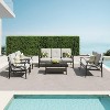 Heynemo Outdoor Patio Furniture Set, 5 Piece Patio Conversation Set with Coffee Table, Metal Furniture Set for Porch Backyard Garden - 3 of 4
