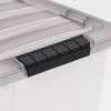 IRIS 40qt Clear Storage Bin with Lid and Latching Buckles - image 3 of 4