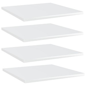 vidaXL Bookshelf Boards 4 pcs High Gloss White 15.7 in.x15.7 in.x0.6 in. Engineered Wood - 1 of 4
