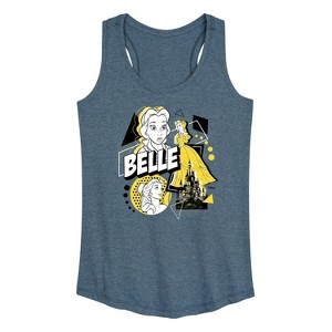 Women's - Disney Princess - Belle Pop Graphic Racerback Tank - 1 of 4