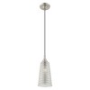 Livex Lighting Art Glass 1 - Light Pendant in  Brushed Nickel - 4 of 4