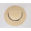 Anna-Kaci Wide Brim Straw Sun Hat with Chin Strap and Black Cord Detail for Outdoor Protection and Stylish Shade - 3 of 4