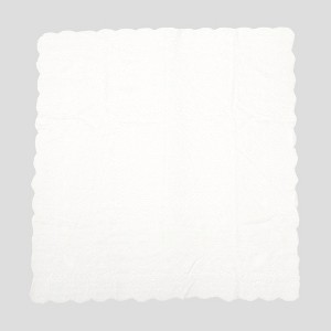 Unique Bargains Polyester Square Lace Tablecloth with Floral Design for Weddings Birthday Anniversaries - 1 of 4