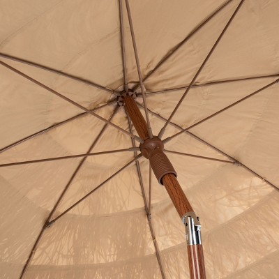 Hilo 6.5 Ft Tiki Beach Umbrella in Natural Brown