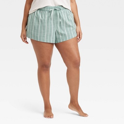 Women's Striped Cotton Pajama Shorts - Auden™