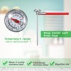 Itopfox 6 Pcs Stainless Steel Kitchen Thermometer with Long Stem for Oven Probe Meat Grill BBQ Cooking Chocolate Water Milk Frothing (Red) - 3 of 4