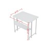 VisioGear Folding Desk, Small Foldable Desk for Small Space, Home Office Foldable Office Desk for Bedroom, White, 31.5"*22.9"*29.53" - 3 of 4