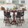 Costway 5pcs Pub Table Set 30'' Round Bar Height Table & 4pcs Swivel Bar Stools - image 2 of 4