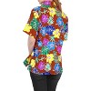 LA LEELA Women's Blouse Summer Short Sleeve Vacation Beach Tops Summer Hawaiian Tie Up Shirts Top Tunics for Women - 3 of 4