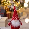 NAYSAYE Party Decoration and Accessories Fabric Gnome Table Sitters Set for Holiday Home Display, White and Red, 5.7"*3"*13.8" - 4 of 4