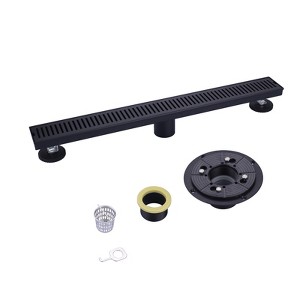 WOWOW Stainless Steel Linear Shower Drain with Removable Cover Grate - 1 of 4