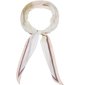 INSPIRE CHIC Women's Geometric Stripes Printed Fashion Gauze Neck Scarves 1Pc - 1 of 4