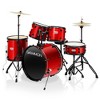 Gammon Percussion 5-Piece Complete Adult Drum Set - Full Size Beginner Kit w/ Stool & Stands - 2 of 4