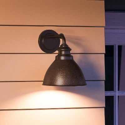 Urban Ambiance Luxury Hammered Outdoor Wall Light,  9-3/4" x 8",  Olde Bronze Finish, UHP1173