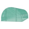 Outsunny 26' x 10' x 7' Outdoor Walk-In Tunnel Greenhouse with Roll-up Windows & Zippered Door, Steel Frame, & PE Cover - 4 of 4