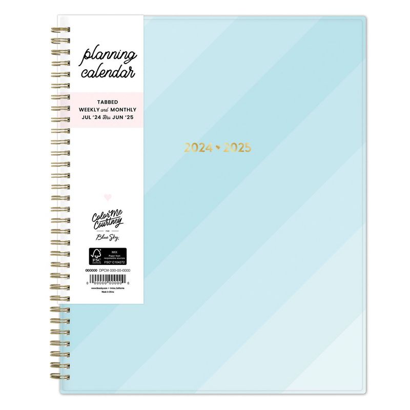 Color Me Courtney for Blue Sky 2024-25 Weekly/Monthly Planner 11&#34;x8.5&#34; Stepped Blue, 4 of 14
