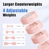 Dumbbell Set of 2, MERACH Adjustable Weight, Anti-slip Handle, Macaron Colors, Each 2.2/4.4/6.6/8.8 lbs, 4 in 1 Hand Weights for Women at Home - 2 of 4
