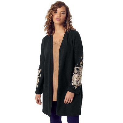 Roaman's Women's Plus Size Knit Denim Jacket