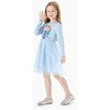 Disney Princess Toddler Dress  Long Sleeve Embroidered Daisy Double-Layered Tulle Winter Birthday Party Outfit - 2 of 4
