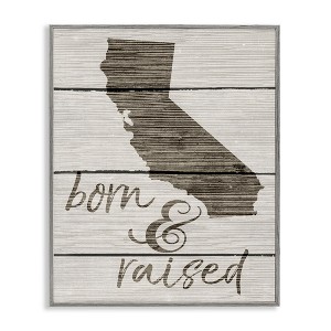 Stupell Industries Born And Raised California, 14" x 11" - 1 of 4
