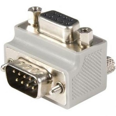StarTech.com Serial adapter cable - Type 2 - right angle DB9 (m) -DB9 (f) - Serial ATA - 1 x DB-9 Male - 1 x DB-9 Female - Gray
